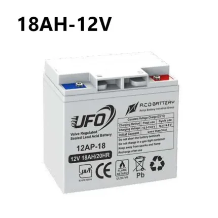 باتری ضد اشتعال 12 ولت 18 آمپر UFO